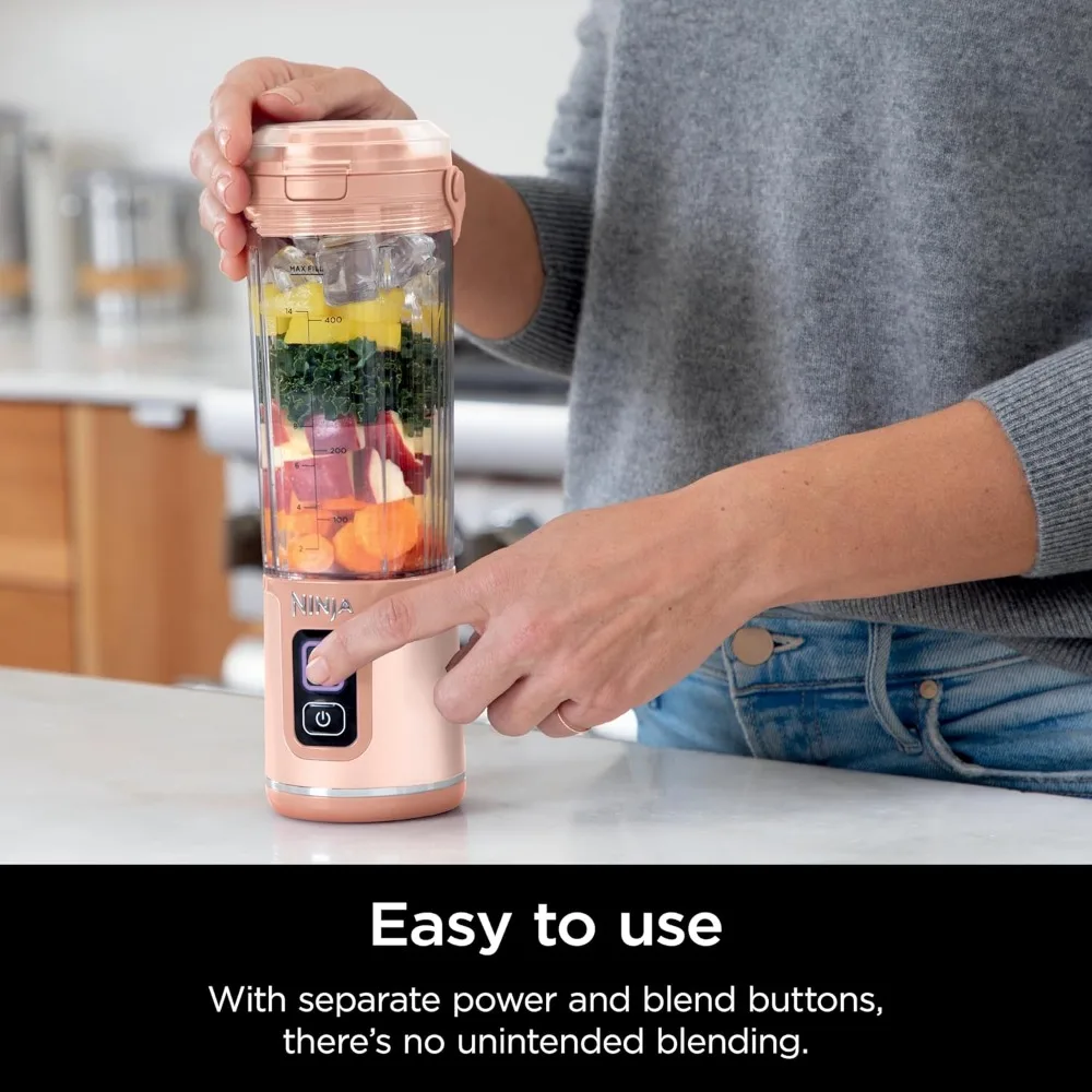 Portable Blender,Personal Blender-for Shakes & Smoothies,Leakproof-Lid & Sip Spout, Rechargeable, Dishwasher Safe Parts.