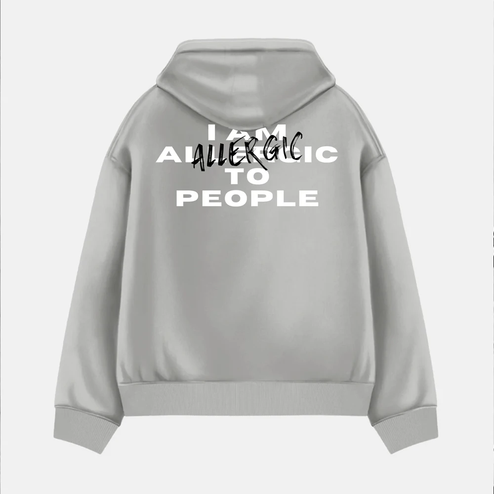 

I Am Allergic to People Hoodie Men's Oversized Fashion Popular Streetwear Long SleeveHoodies Causal Unisex Sweatshirt Daywear