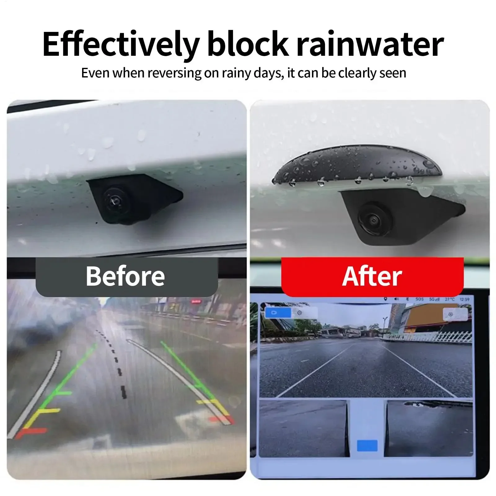 Automotive Decorative Guards Rear Camera Rain Cover Waterproof Camera Shield Protective Sticker Car Protection Rain Shade Cover