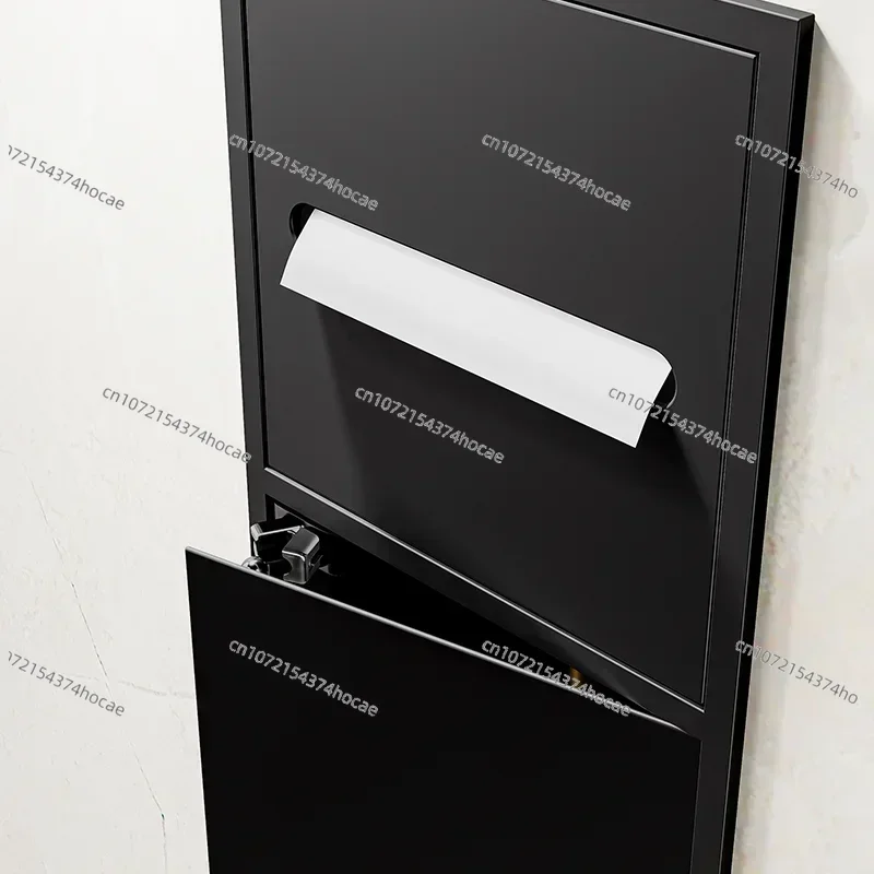 Customized Stainless Steel Toilet Brush Niche Embedded Metal Cabinet Toilet Tissue Box Finished Niche Cabinet Wall-Mounted