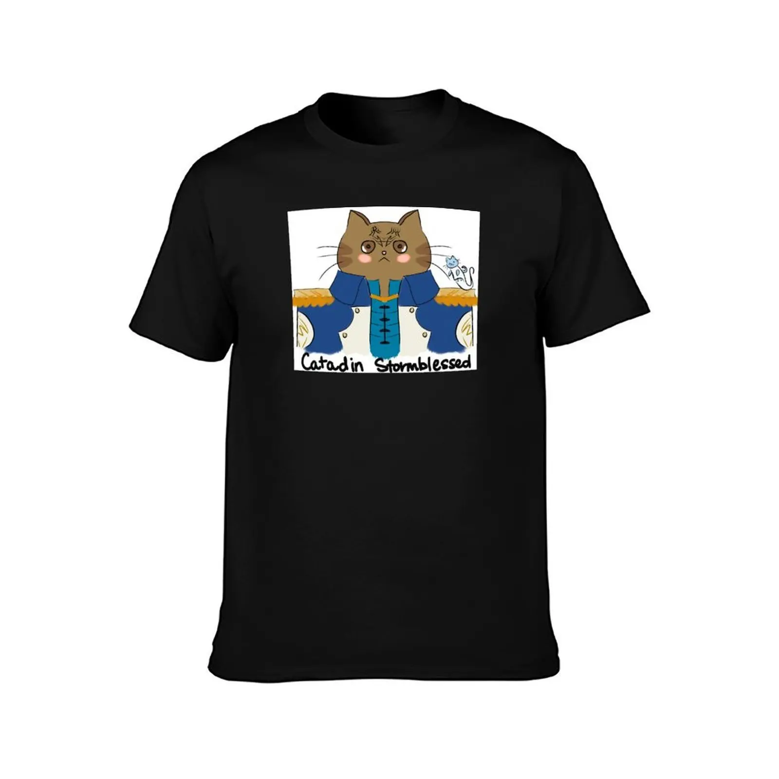 Catadin Stormblessed T-Shirt, Summer Casual Cotton Tee, Oversized Streetwear Tops, Vintage Graphic Print, Loose Fit Short Sleeve