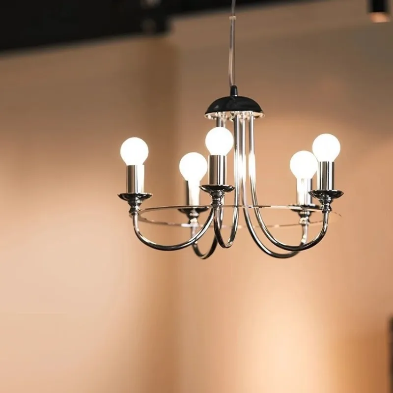 

French Retro Restaurant Pendant Lamp Bauhaus Multi Head Industrial Style Lighting Fixture Cafe Restaurant Living Room Bedroom