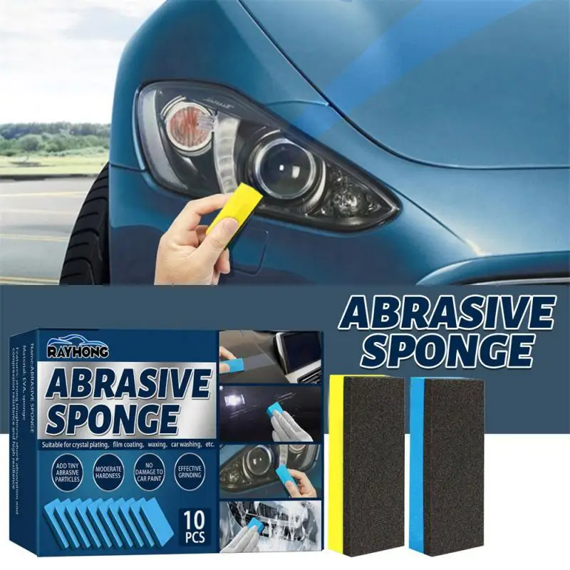 

Car Absorbent Cotton 10 Pieces Non-toxic Portable Durable Multifunction Car Accessories Car Ceramic Coating Sponge Eva Material