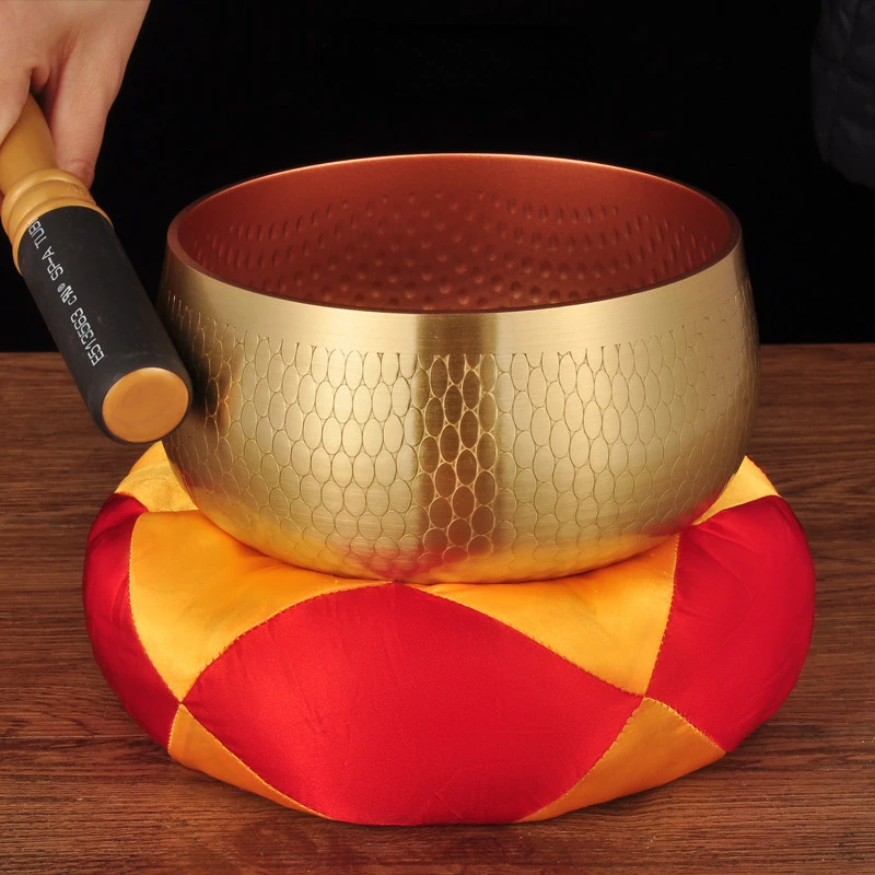 New Style Tibetan Singing Bowl Sound Copper Bowl Meditation Bowl Unique Gift Helpful for Meditation Yoga Stress Relief