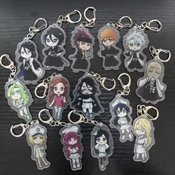 BLEACH Anime Figures Kurosaki Ichigo Candice Catnipp Cosplay Acrylic Keychains Kuchiki Byakuya Character Keyring Pendant Decor