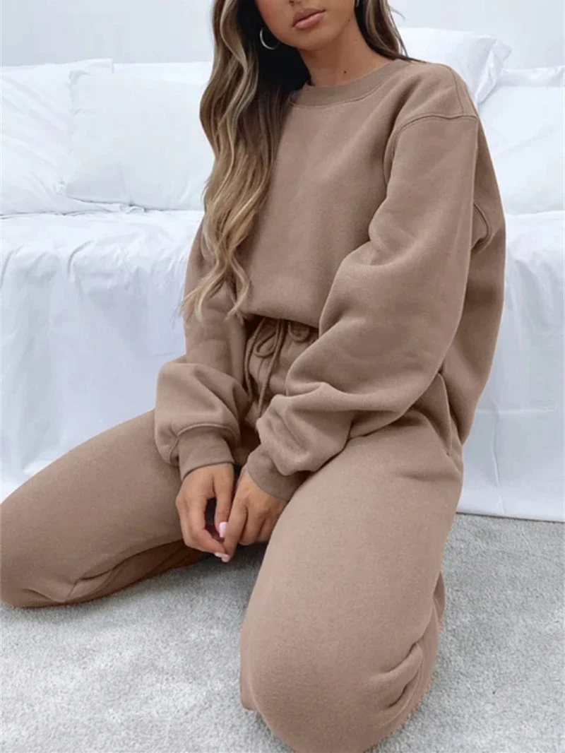 Streetwear 2 Piece Sets Women Outfit Autumn Clothes Women 2024 Pullover Sweatshirt Top and Pants Sets Casual Sweatsuit Woman Set