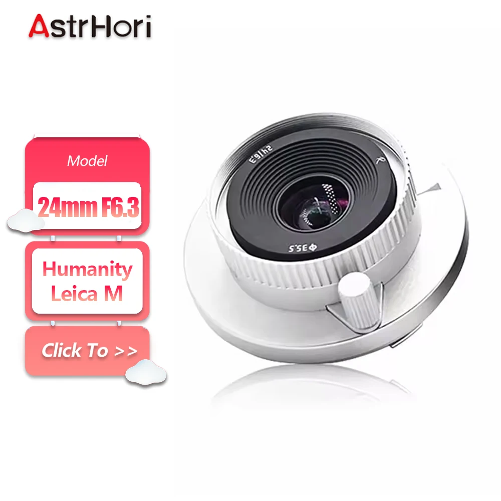 

Полнокадровый широкоугольный объектив AstrHori 24 мм F6.3 Prime с ручной фокусировкой для фотосъемки людей с креплением Leica M M2 M3 M9