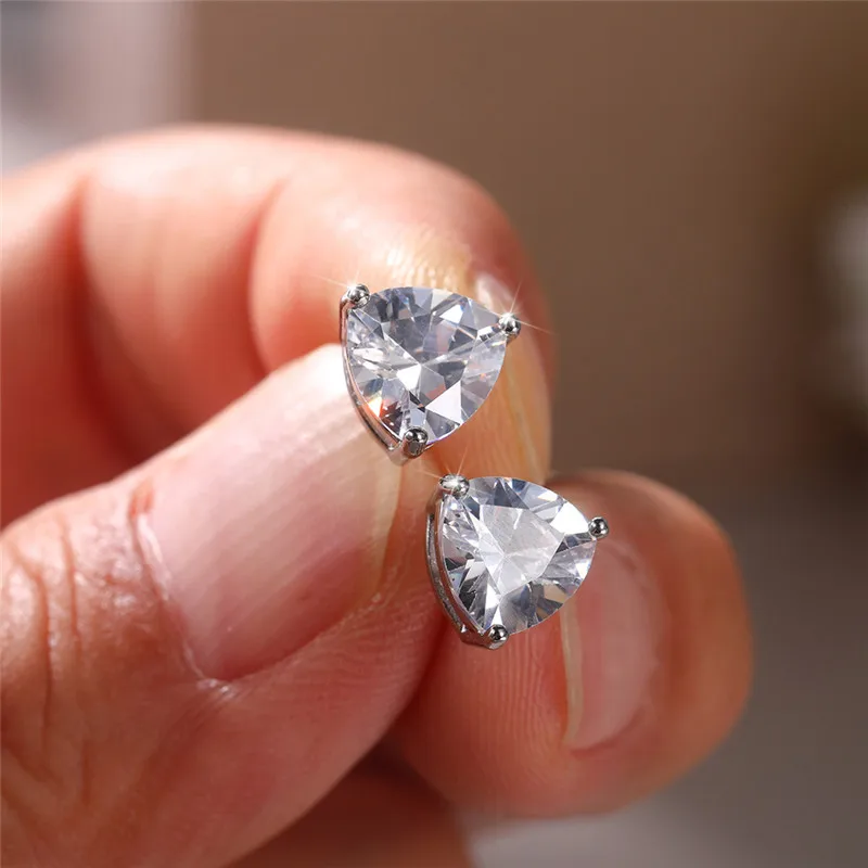 CAOSHI Einfache glänzende ovale CZ-Ohrringe für Damen, anmutige Dame, vielseitige Accessoires, klassische Eleganz, Damenschmuck