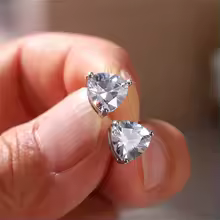 Cubic Zirconia Stud Earrings Oval CZ Crystal Classic Jewelry for Women - E1121