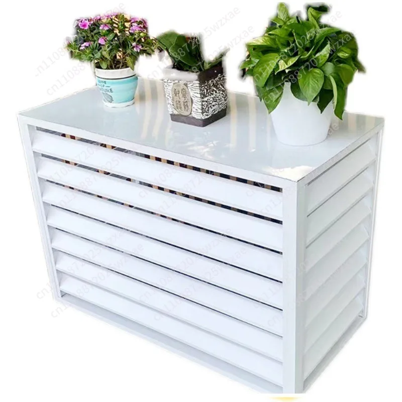 Customized aluminum alloy air conditioner outer hood air conditioner outer hood outdoor unit ventilation rainproof louver grille