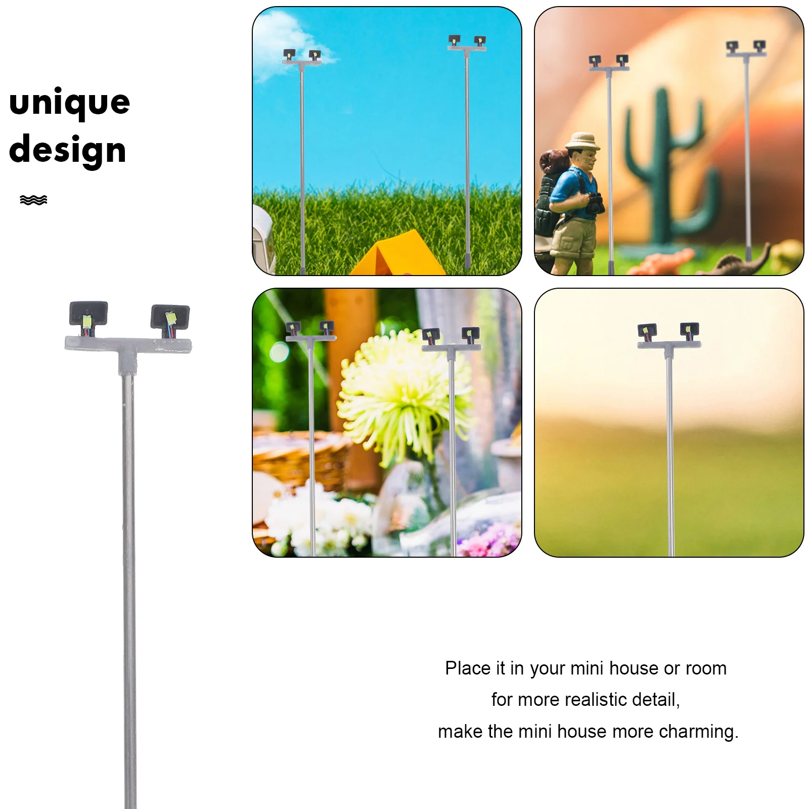 Street Light รุ่น MINI House โคมไฟตกแต่งสวนเครื่องประดับสําหรับ DIY Decors Micro Landscape เครื่องประดับ Miniature Park