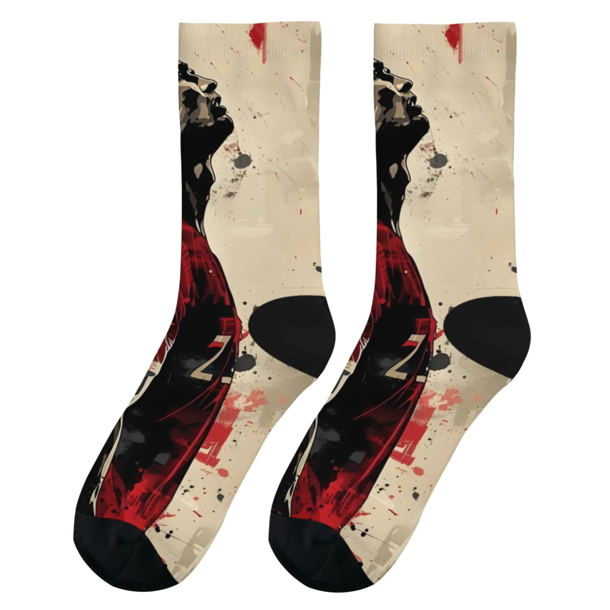 Calcetines de fútbol Superstar CR7 Cristiano Ronaldo Unisex estilo Harajuku calcetines transpirables suaves y cómodos novedad calcetines divertidos regalo