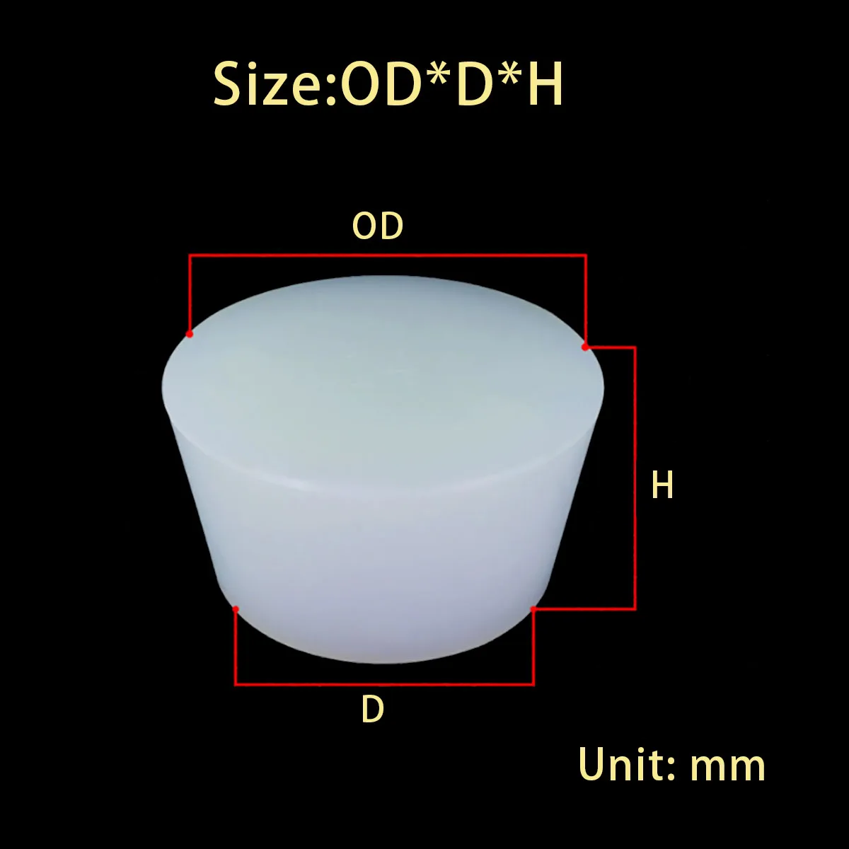 Cone Shaped Silicone Plug, Rubber Plug, Electroplated Sealing Shield Plug, High Temperature