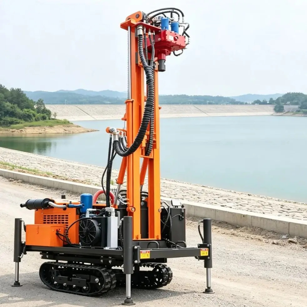 Customized Bestseller Cost‑effective Crawler Full‑hydraulic Air‑water Dual‑purpose Deep‑well Rock Water Well Drilling Rig