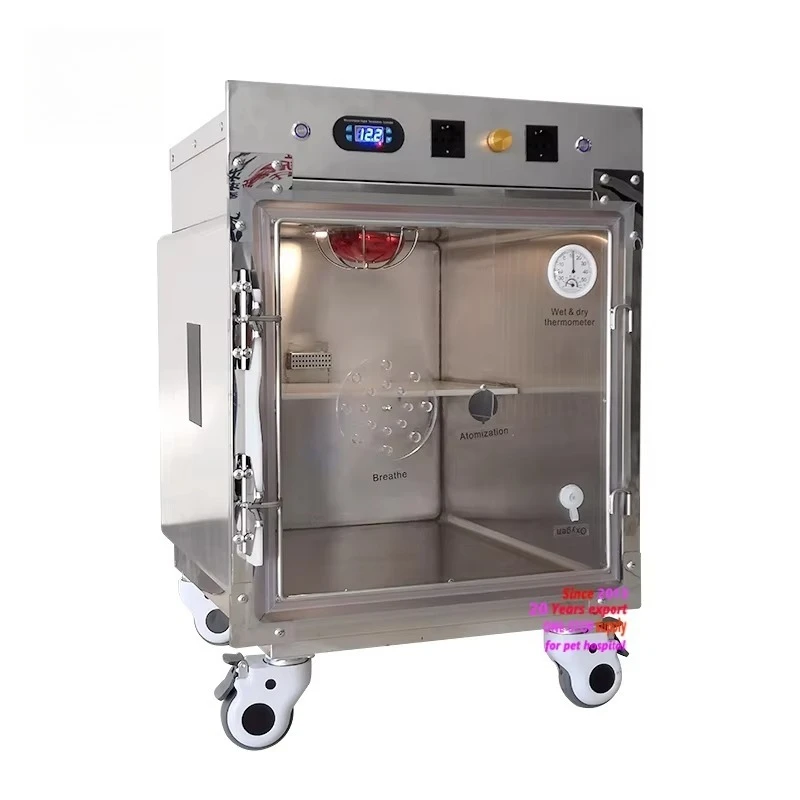 

Veterinary ICU Cage 304 Stainless Steel Single Vet Cage 61x70x73cm Electric Super Pressure