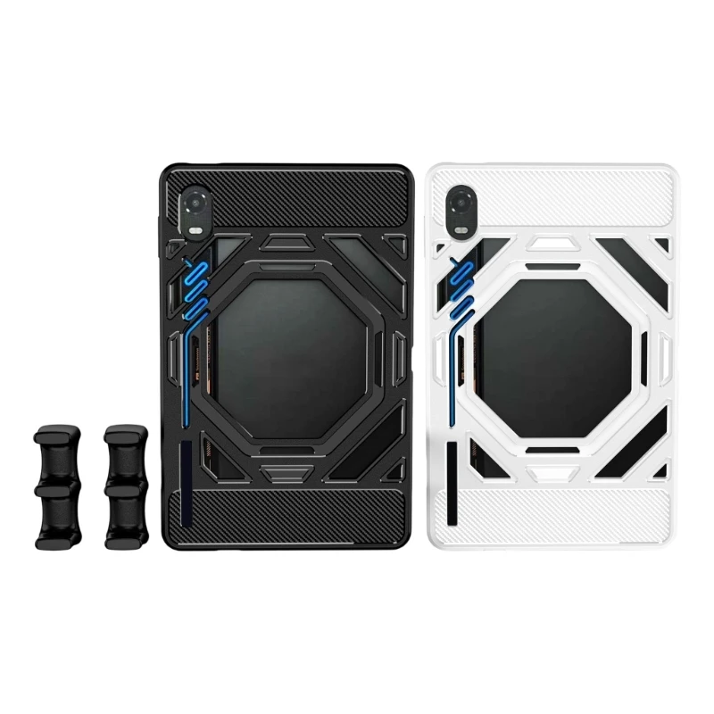 CORA Flexible Gaming Tablet Cover with Detachable Hand Grips and Rear Cooling Cutout for Landscape Control Daily Use