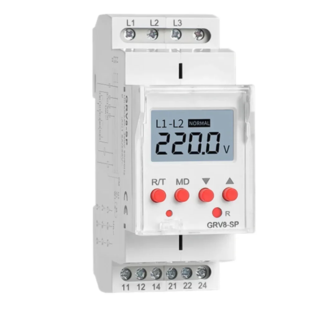 

Sleek Design Surge Protection Relay GRV8SP Optimized for Under/Over Voltage Detection in Industrial Settings at 380 Volts