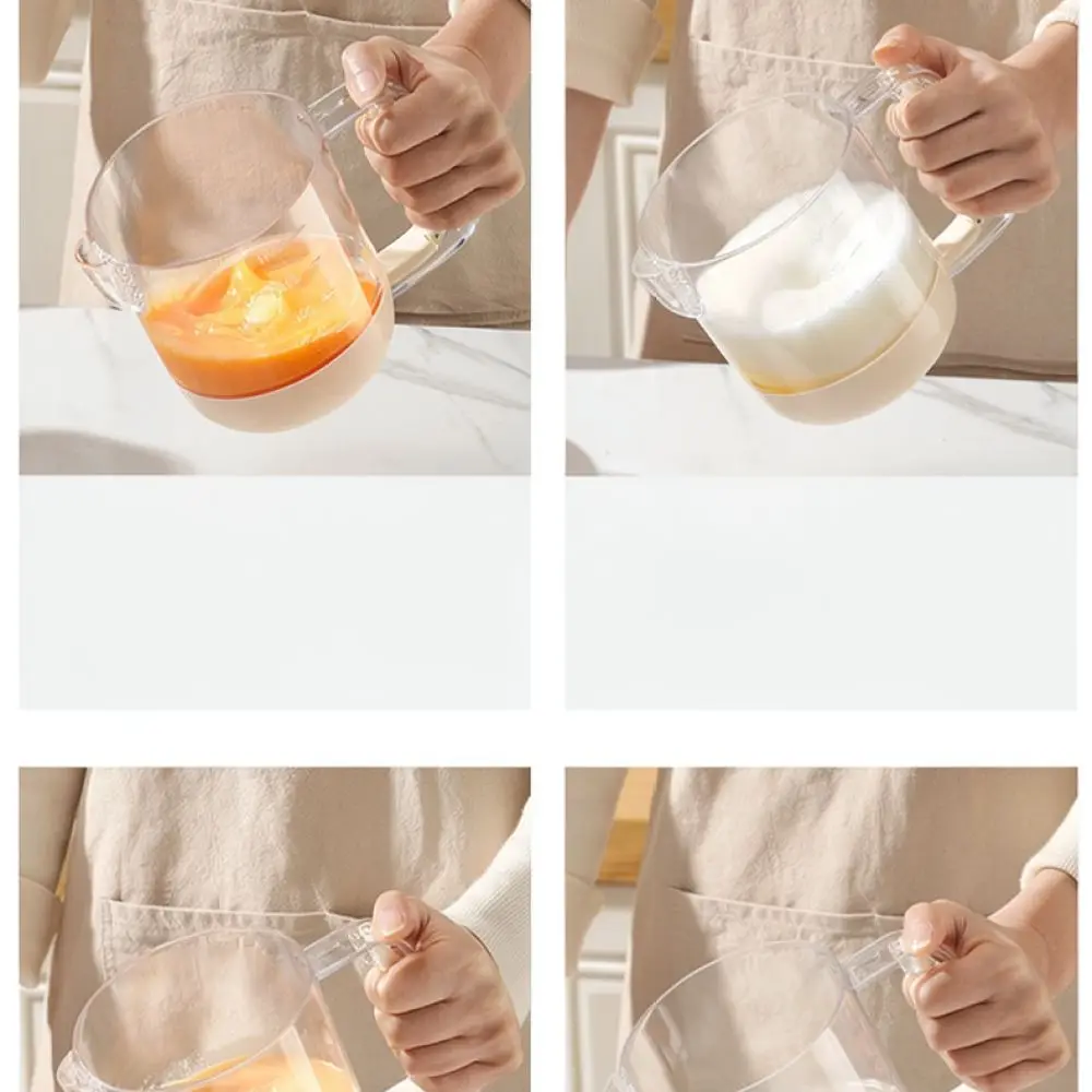 Manual Egg Mixer Multifunctional Mixing Cup Kitchen Baking Tool Household Cream Whisk Baby Food Maker Convenient Gadget
