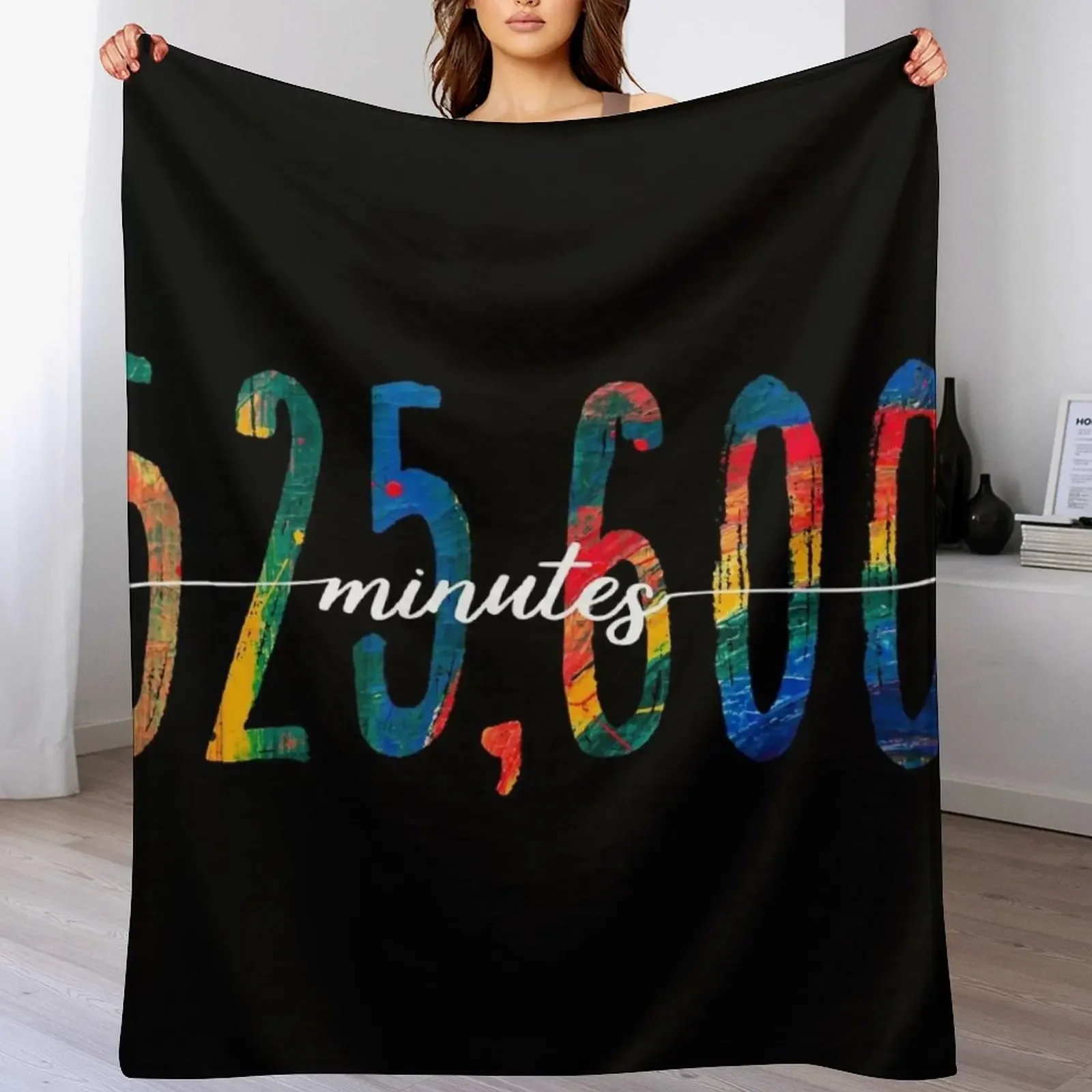 

525,600 Minutes Throw Blanket Retros Furrys Luxury Comforter Blankets