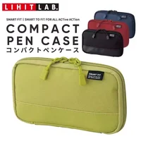 Lihit Lab Estuche para lápices impermeable de PU de gran capacidad, portalápices grande, papelería de tela y bolsa de artículos diversos para estudiantes de escuela