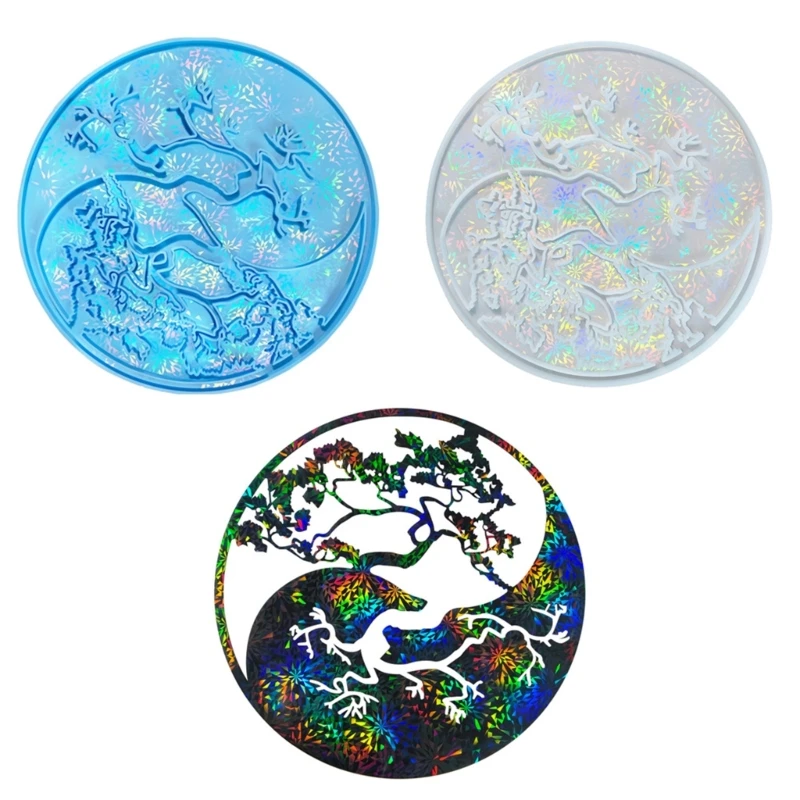 2023 New DIY Large Moon And Sun Resin Molds Epoxy Resin Sun and Moon Decoration Molds for Custom Wall Hanging Art Pieces