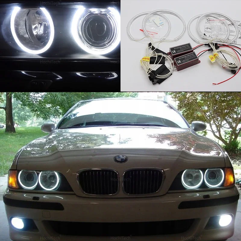 خواتم عيون الملاك CCFL فائقة السطوع ملحقات السيارة لسيارات BMW 5 Series E39 520i 525i 530i 540i 545i 550i M5 1997-03