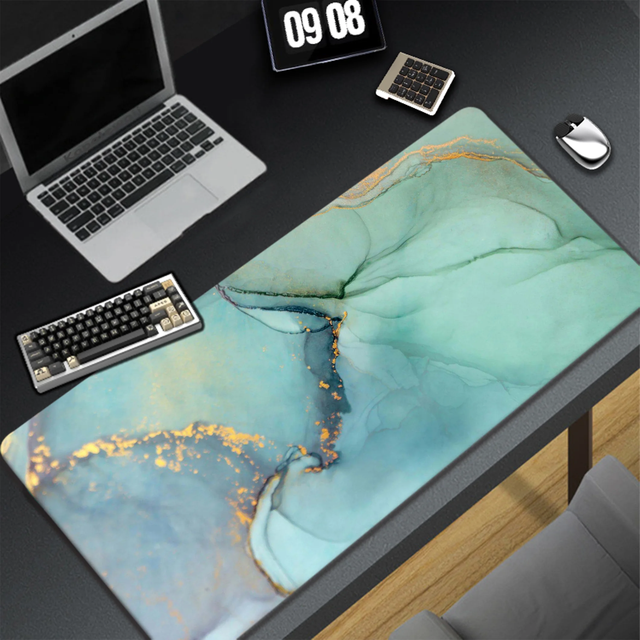 Marble Gamer Mouse Pad Anti-slip Mousepads Locking Edge Mouse Mat Gaming Mousepad Keyboard Pads Tapis De Souris 900x400mm