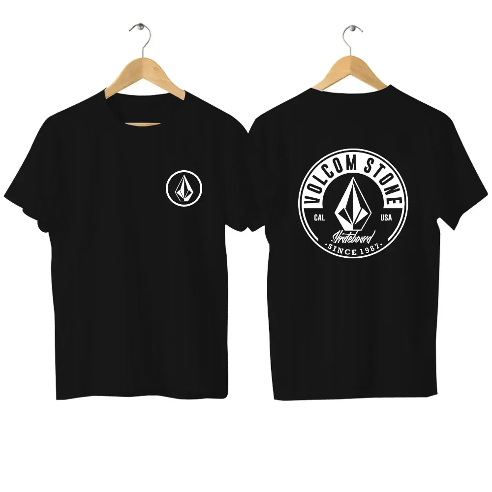 تي شيرت رجالي على الموضة لعام 2024 تي شيرت على الوجهين غير رسمي كبير الحجم من حجر فولكوم تي شيرت جرافيك ملابس رياضية قابلة للتنفس ملابس خروج #3