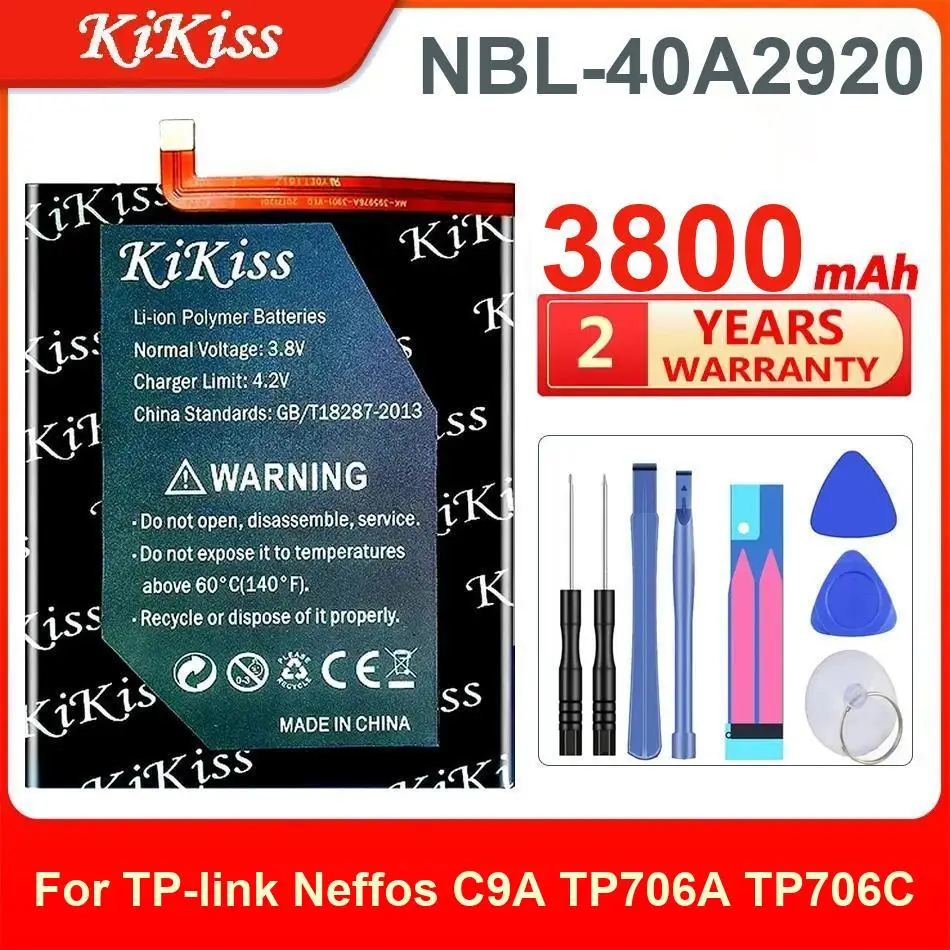 

Аккумулятор Kikiss 3800 мАч NBL-40A2920 для TP-Link Neffos C9A TP706A TP706C