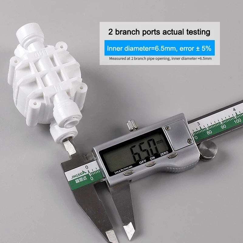 4-Way RO Auto Shut-Off Valve Switch 1/4 Inch Water Purifier Reverse Osmosis Quick Connect Fitting Straight Drink Machine