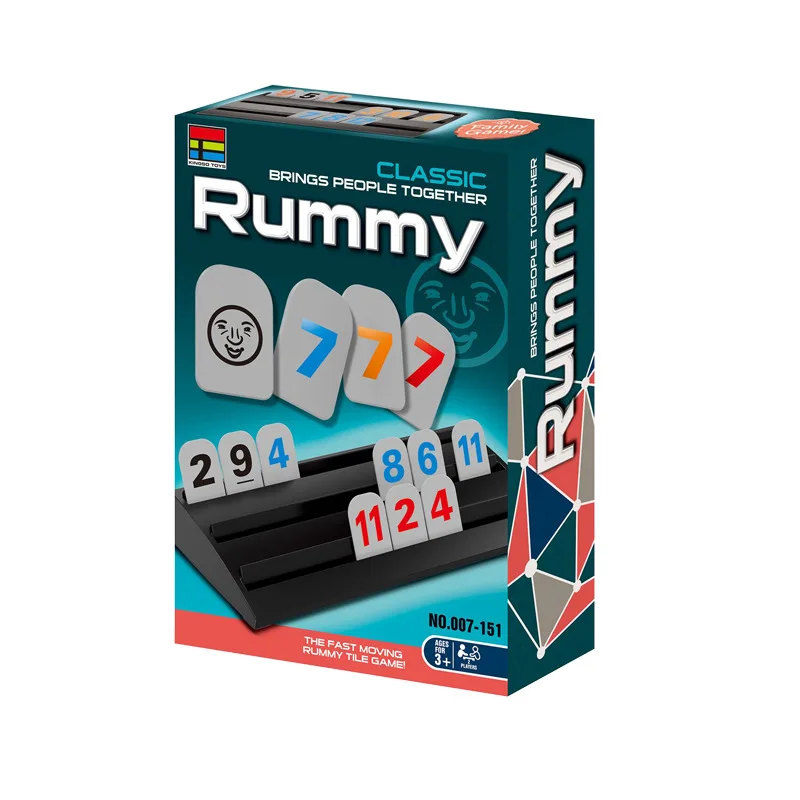 Fast Moving Rummy Tile Classic Board Game 2-4 People Israel Mahjong Digital Game Hotest Party Game Portable