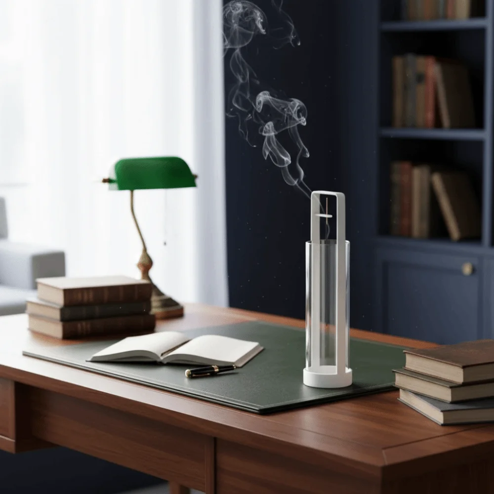 

Креативная подставка для благовоний с перевернутым дизайном, съемный пепельник, держатель для ароматических палочек, прочный, со стеклом