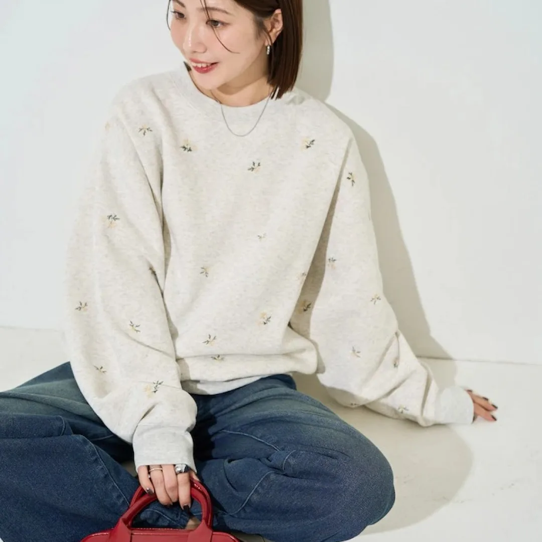 

Осень-зима, женская длинная толстовка с вышивкой све, повседневная универсальная милая японская толстовка с круглым вырезом Ne, хлопковая толстовка