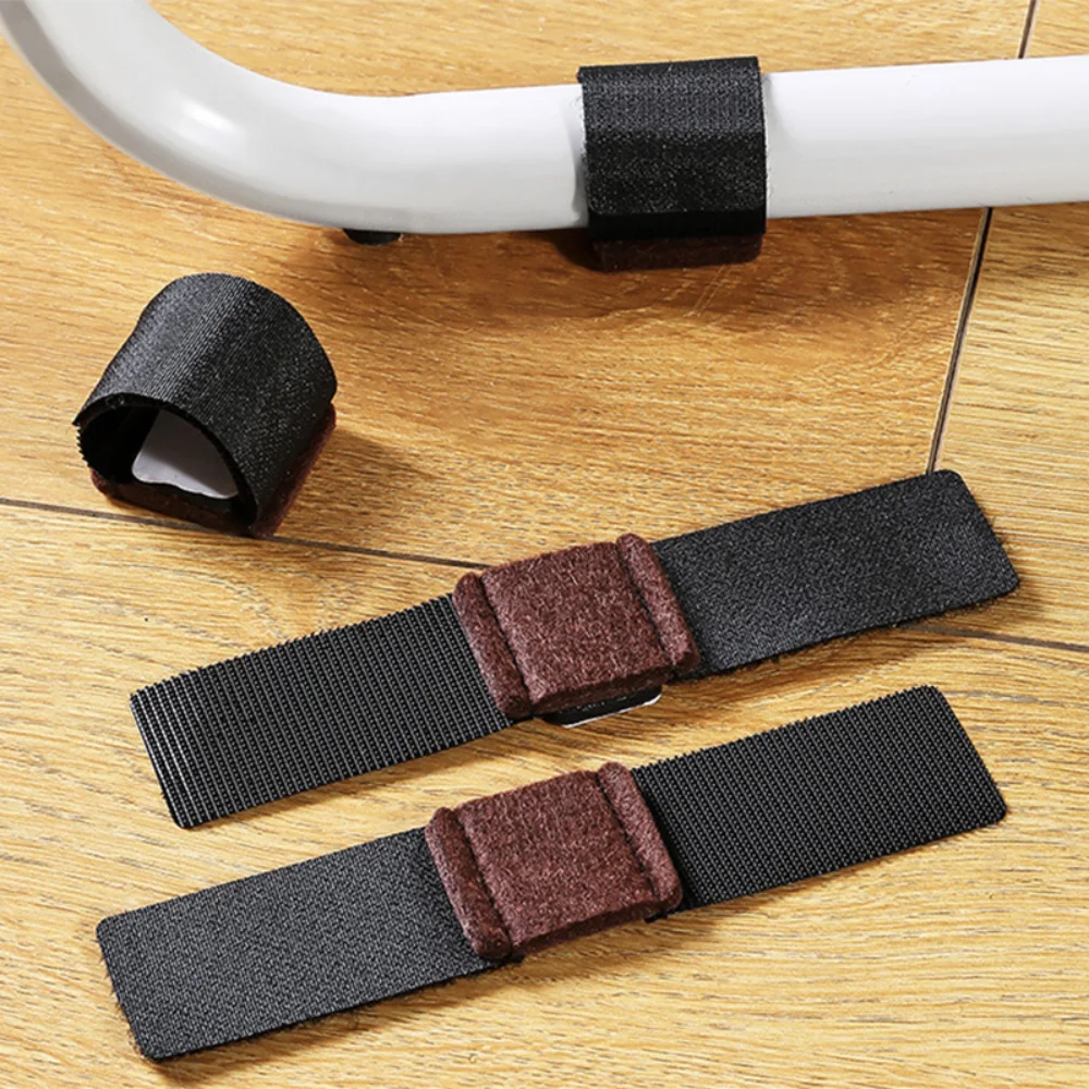 5/10PCS Chair Leg Felt Pads Non-Slip Hook Loop Fasteners for Office Chairs U-shaped Iron Pipe Table Foot Holder Protection Cover