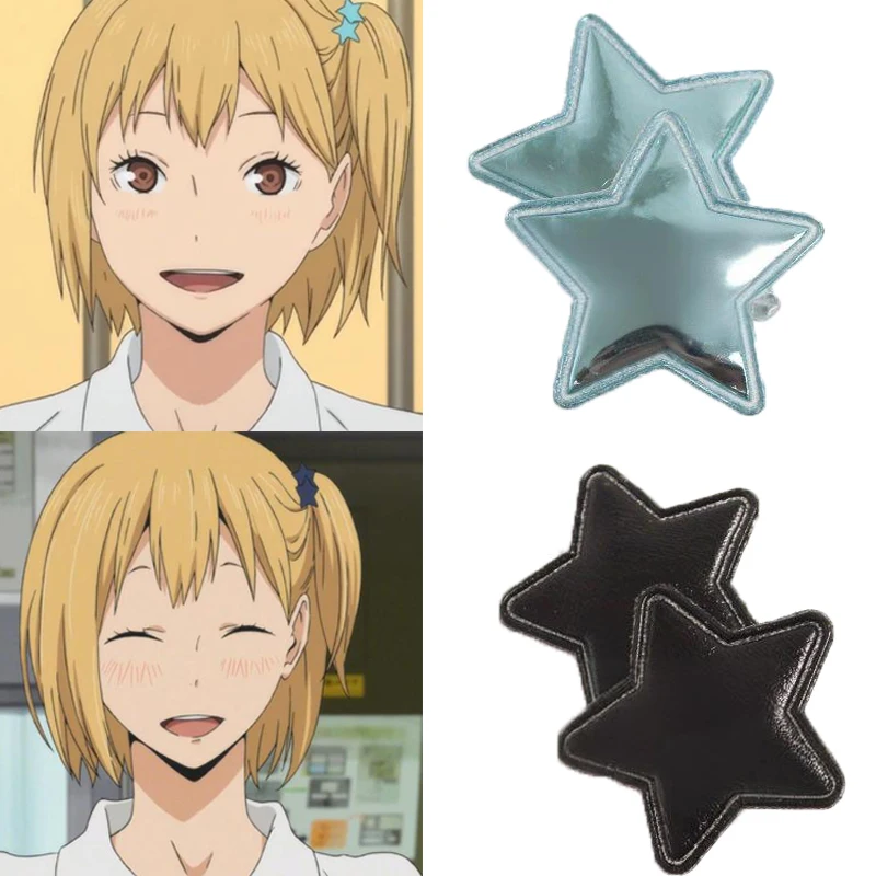 

Anime Haikyuu!! yachi hitoka Cosplay Headwear PU Stars Duckbill Clip Hairclips Hairpins Girls Jewelry Hair Accessories Gift