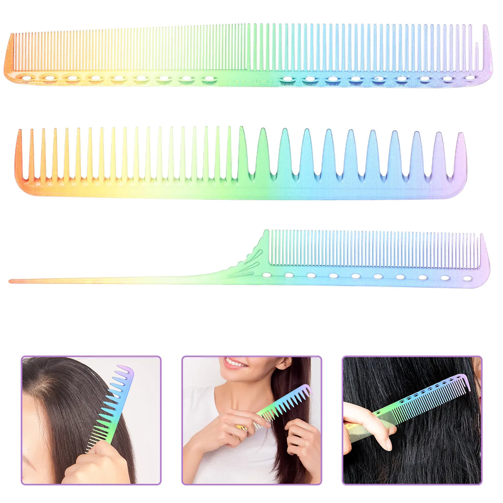 Comb Hair Tool Salon Barber Styling Cutting Professional Halloween Christmas Hair Comb Set Hair Comb Sets Barber Comb Set 3PCS
