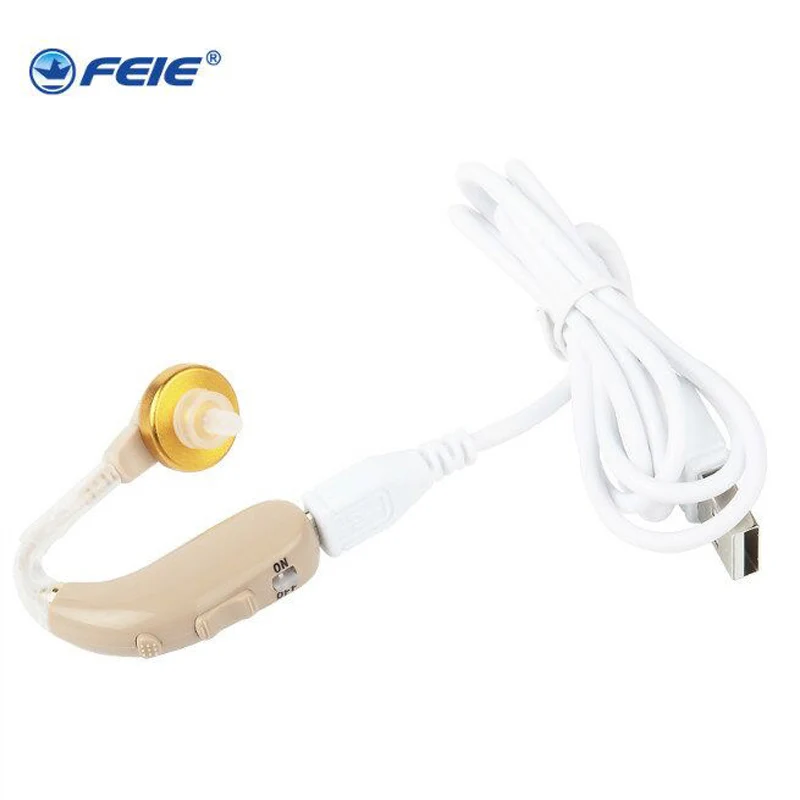 2024 Rechargeable Digital Hearing Aid Tunable Optimal Sound Amplifier Portable Deaf Elderly Youth BTE Hearing Aid