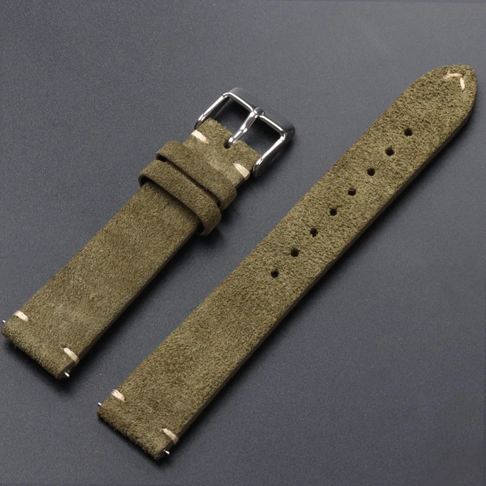 Soft Suede Quick Release Watch Strap for Seiko, 18/20/22mm