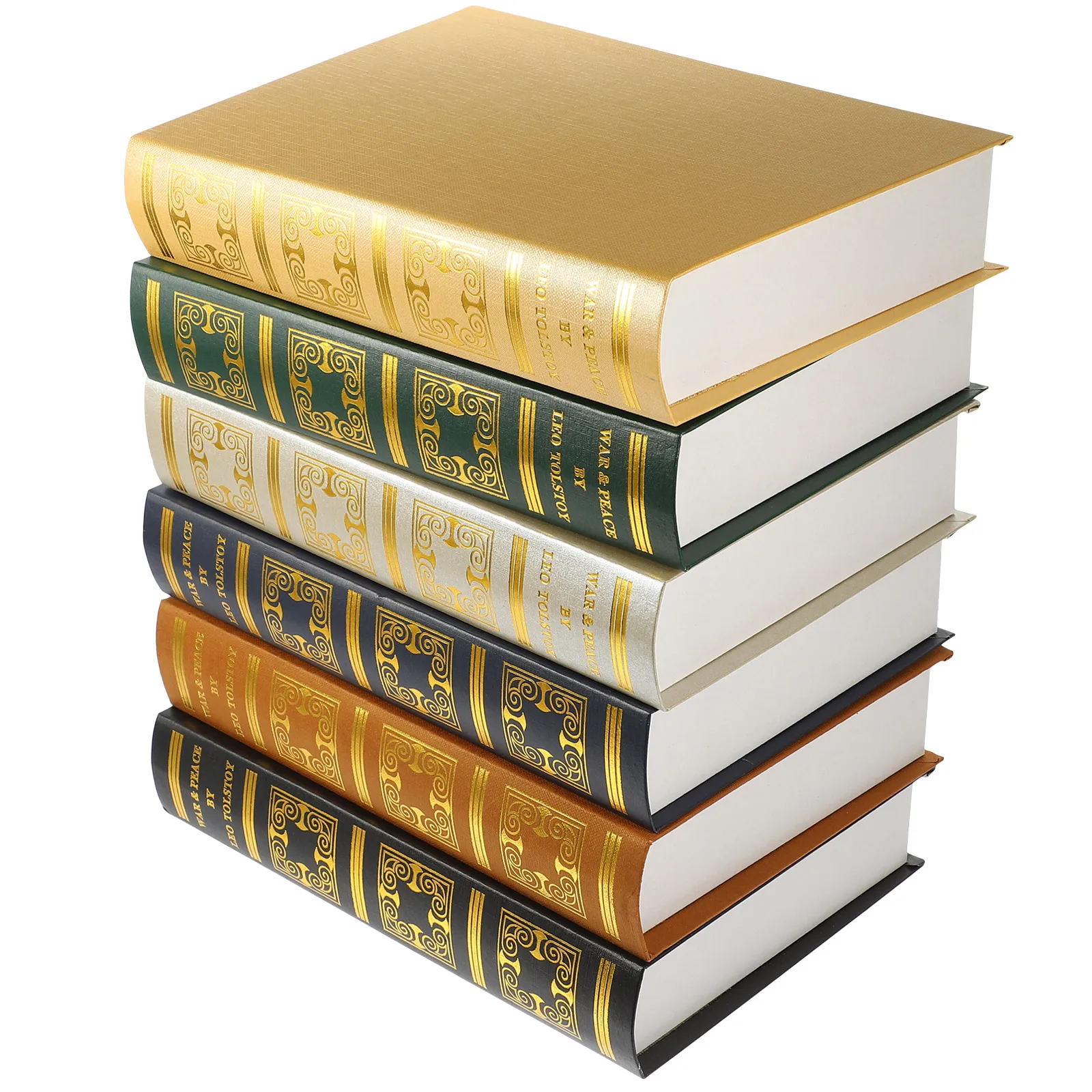 6pcs Faux Book Decor Simulation Book For Home Office Coffee Shop Tabletop Ornament Desktop Display Photo Prop Fake Bookshelf