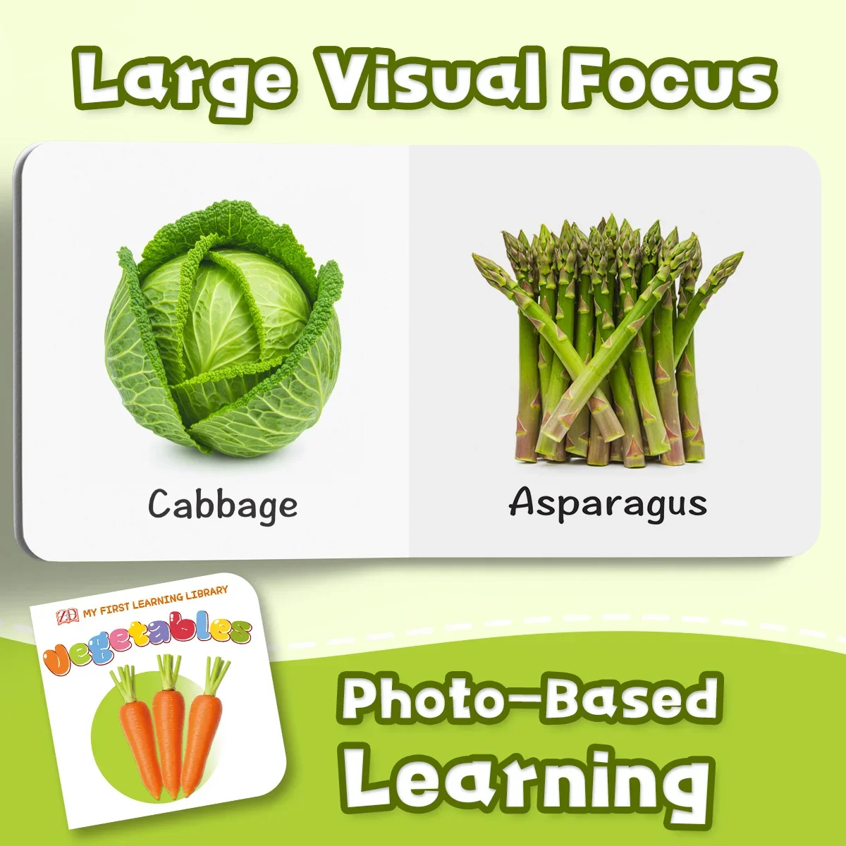 Vegetables Early Learning Word Book for Kids Illustrated Picture Book to Learn Healthy Foods Build Vocabulary and Cognitive