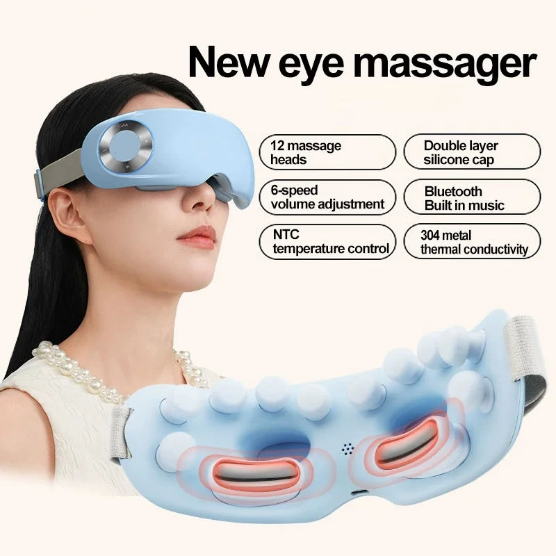 

Умный массажер для глаз с функцией акупрессуры, вибрации и тепловой терапии, маска для ухода за глазами