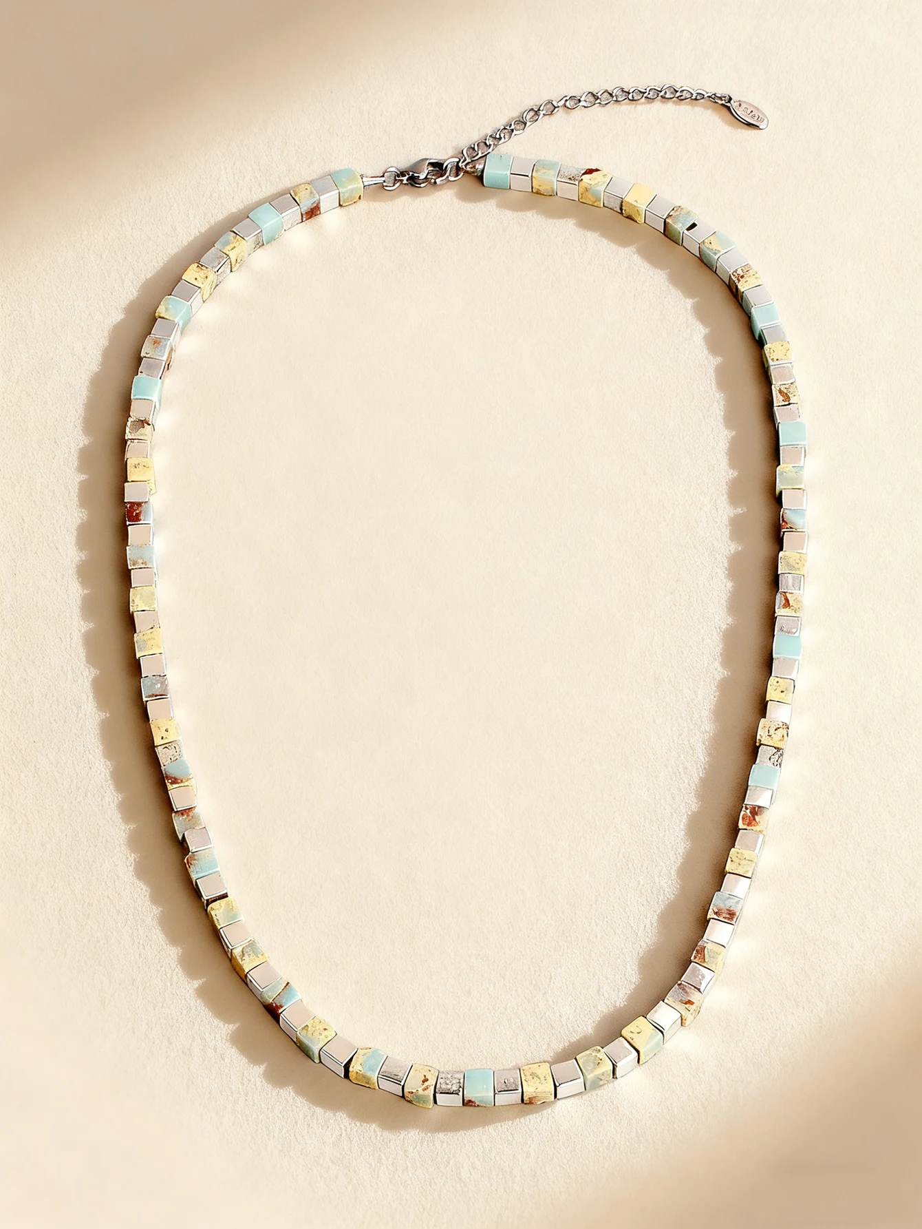 

Natural Shoushan Stone & Hematite Square Bead Bracelets & Necklaces for Vigour Balance Protection Unisex Healing Crystal Jewelry