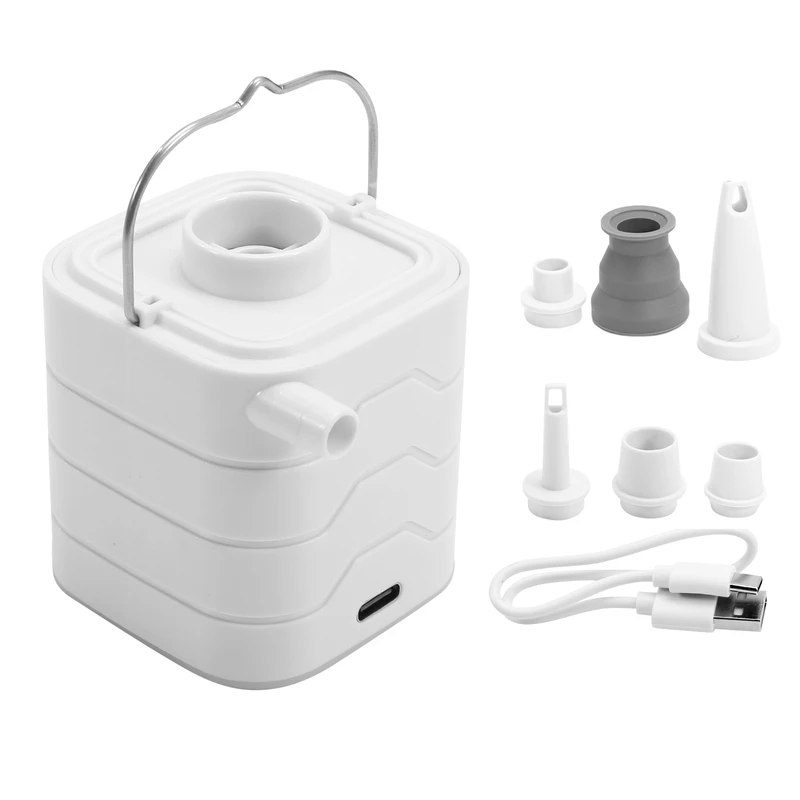 Portable Mini Electric Air Pump For Inflatables USB Rechargeable Air Mattress Inflator For Sleeping Pad Camping Mattres