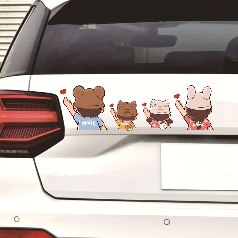 

Car Vinyl Decal Cartoon Cute Family Sticker Waterproof Removable for Car Motorcycle Laptop Auto Body Decoration