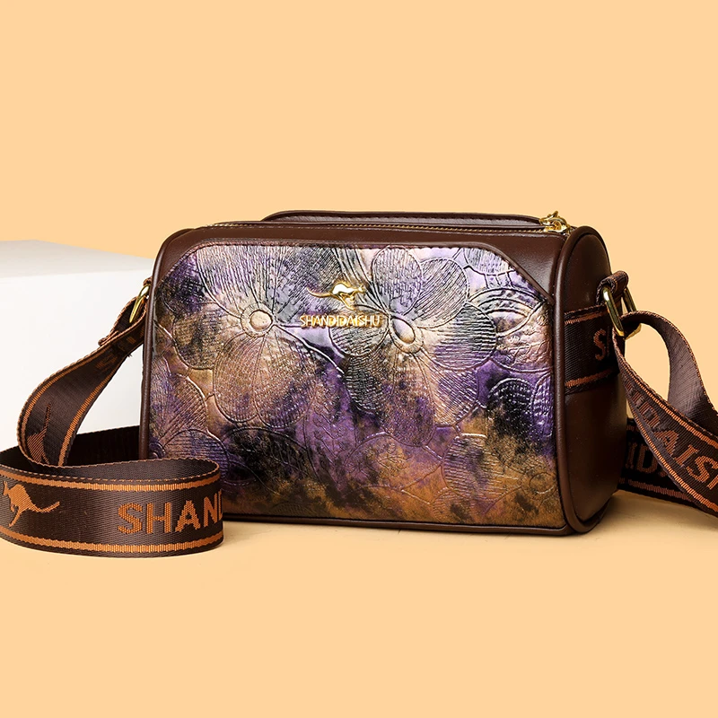 Luxury Printing light Leather Female Messenger bag Purses Designer Women Handbag High-quality Shoulder Crossbody Bags Bolsos