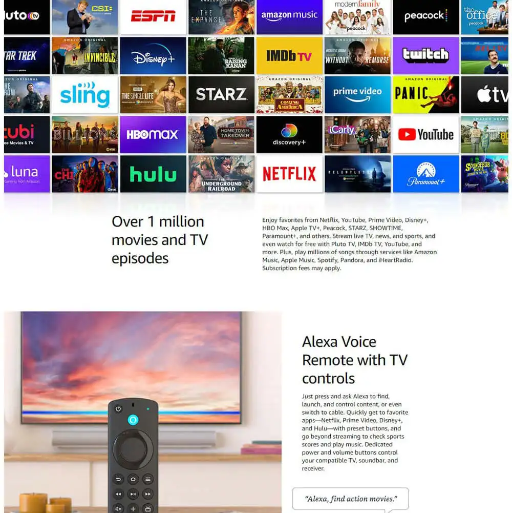 Fire TV Stick 4K Max com Alexa Voice Control 4K Streaming Qualidade TV Free Live TV Stick