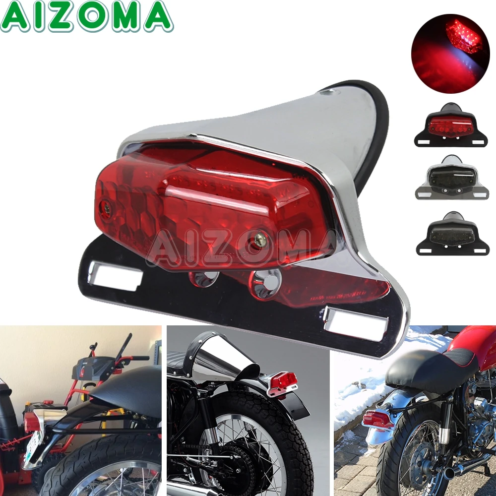 

Cafe Racer Tail Light Motorbike Lucas Style Taillight For Honda Yamaha Suzuki Bobber Chopper Custom Rear Licese Plate Brake Lamp