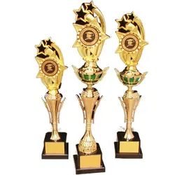 Golden Plating Award Trophy Plastic Competition Sports Game Reward Prize Cup Stars School Rewarding Supply