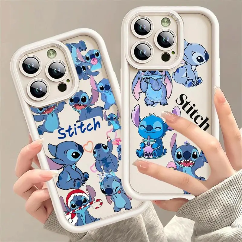 Disney Funny Stitch Phone Case for Xiaomi Redmi Note 10 Lite 12 Pro 12S 9 11 Pro Plus 11 Pro 9S 10 Pro 12 11S Soft Cover