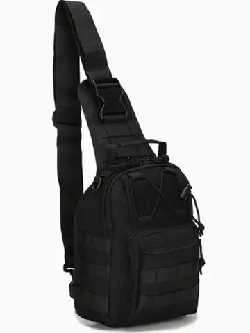 HOMEFISH Outdoor Tactical Shoulder Crossbody Bag for Men Women, Chest Pack Ideal for Hiking, Camping & Travel